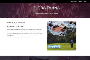 Homepage of Flora Fahna website
