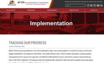 Project Image for MDOT RTP Dashboard